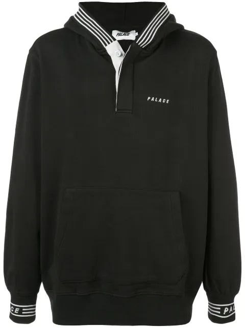 Palace P-Rib stripe-trim hoodie