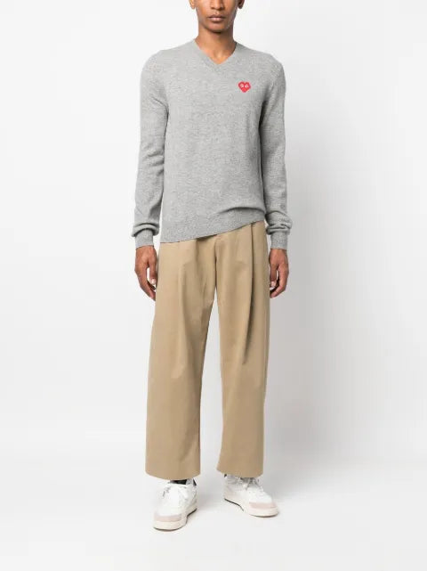 Comme Des Garçons Play V-neck wool jumper