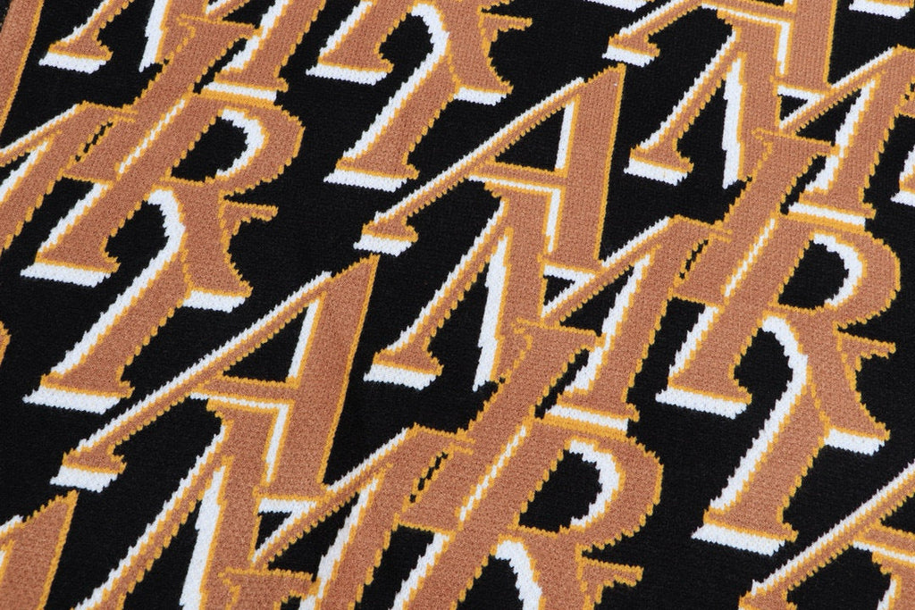AMIRI Repeat intarsia-knit polo shirt