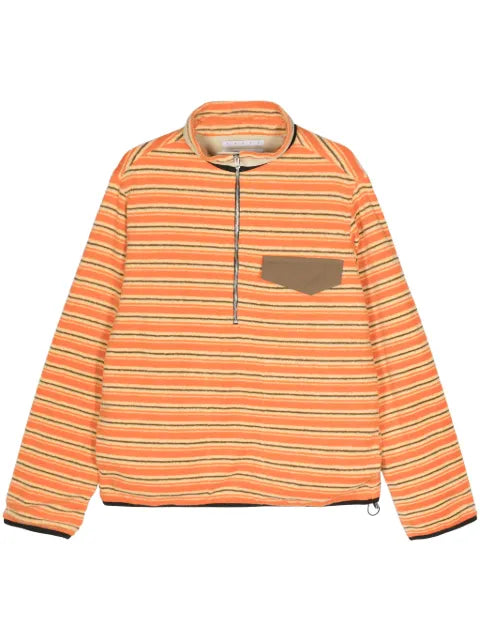 RANRA striped half-zip sweatshirt