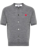 Comme Des Garçons Play logo heart-patch short-sleeve cardigan