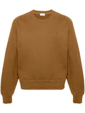 Saint Laurent logo-embroidered cotton sweatshirt