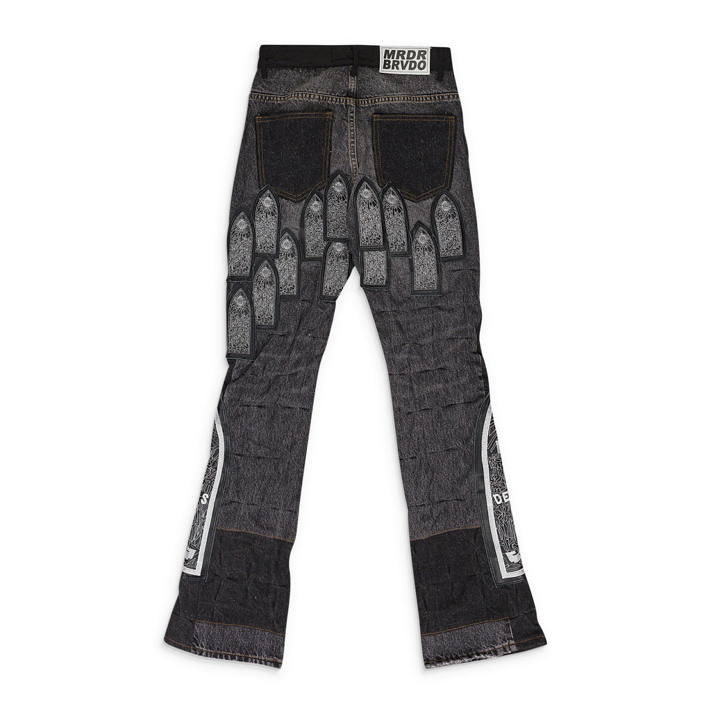 BLACK PATCHED ARCH PANTS