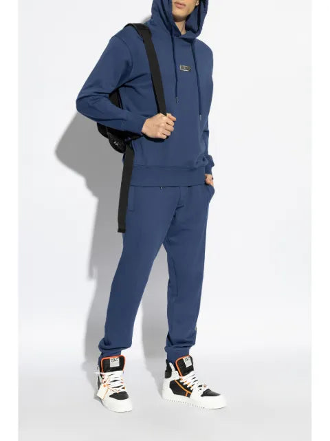 Versace Jeans Couture logo-plaque hoodie
