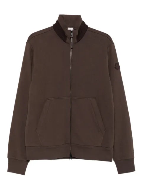 Moncler zip-up ribbed-collar cardigan