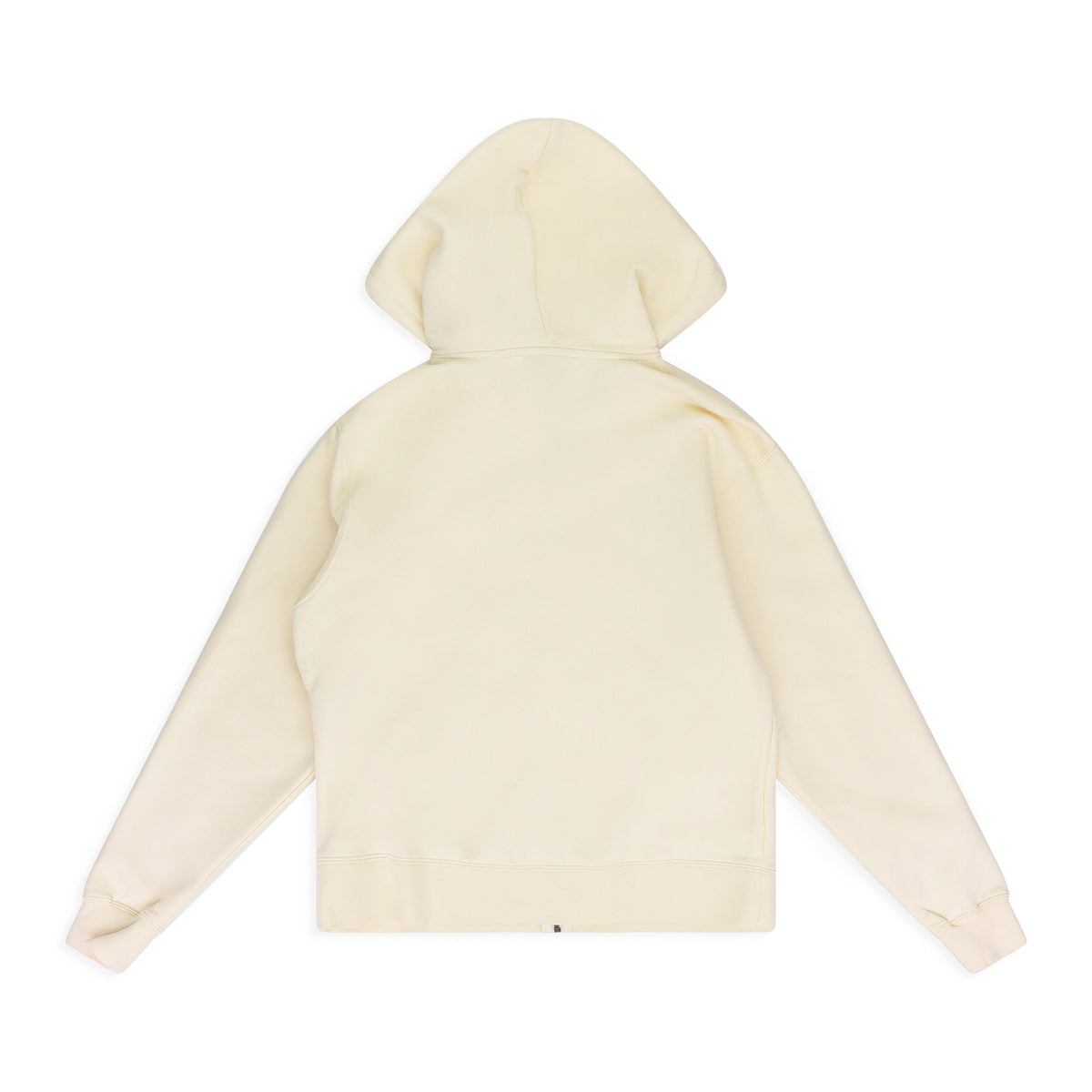 Cream Basic Zip Hoodie