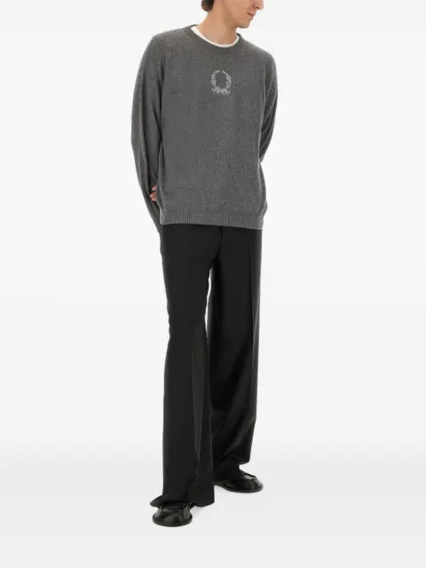 Moschino embroidered crew-neck sweater