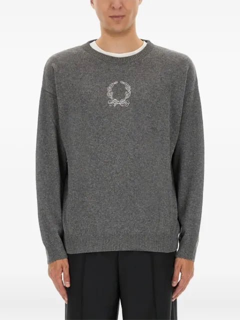 Moschino embroidered crew-neck sweater