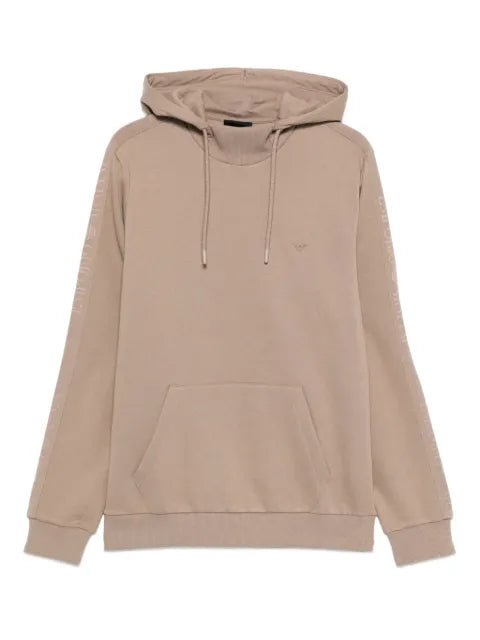 Emporio Armani embroidered-logo hoodie