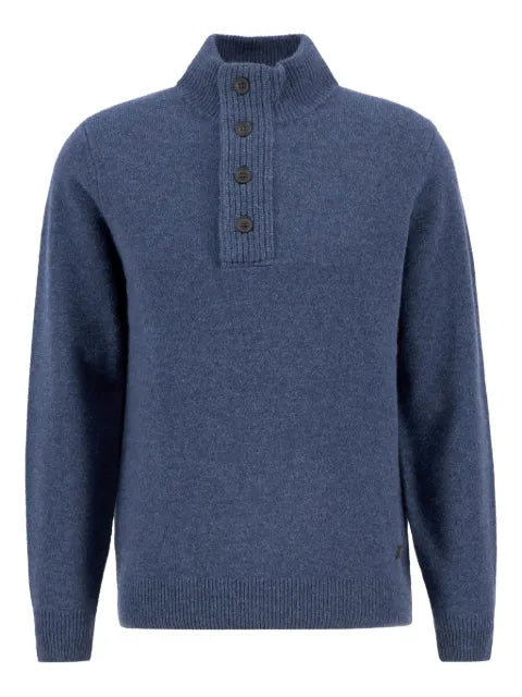 Barbour sweater with stand collar-Patch