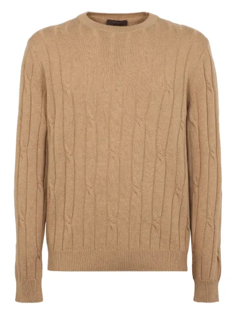 slowear cable-knit cotton sweater