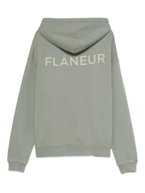 FLÂNEUR logo-embroidered hoodie