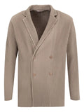 Issey Miyake pleated double-breasted blazer