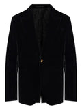 Versace velvet single-breasted blazer