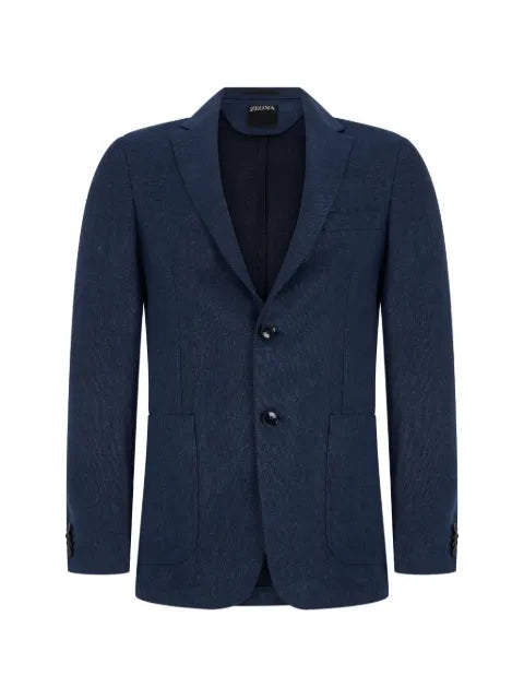 Zegna button patch-pocket blazer