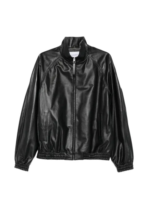 Givenchy couture seam track top in nappa leather