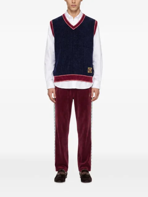 Drôle De Monsieur contrast-trim V-neck vest