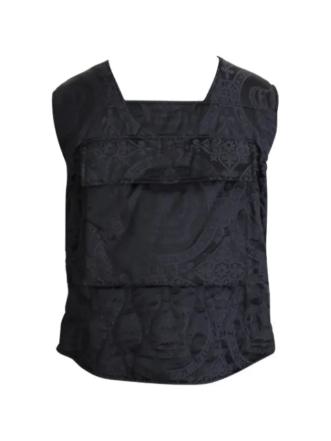 Dolce & Gabbana paisley-embossed quilted gilet