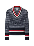 Thom Browne cashmere jacquard snowflake pullover