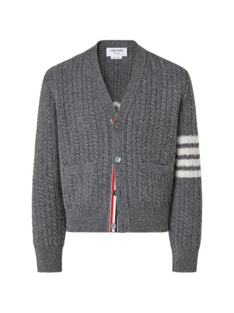 Thom Browne merino wool 4-Bar intarsia anchor cardigan
