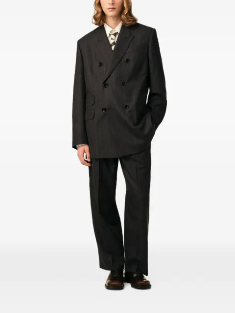 AMI Paris Double breasted striped wool blazer