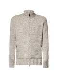 Eleventy zip-up chunky-knit sweater
