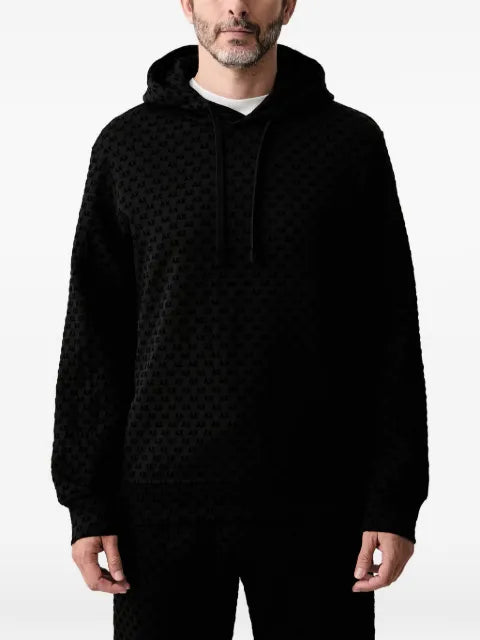 Armani Exchange logo-pattern drawstring hoodie