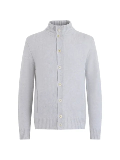 slowear high-neck button-up cardigan