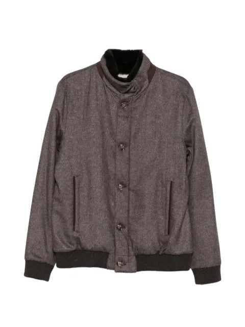Barba Raven fur-collar button-up jacket