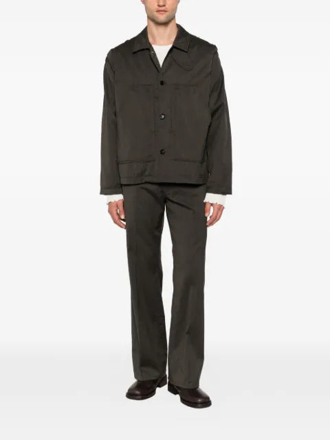 Sunflower button-up throat-latch jacket