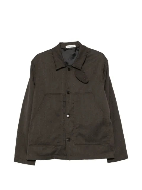 Sunflower button-up throat-latch jacket