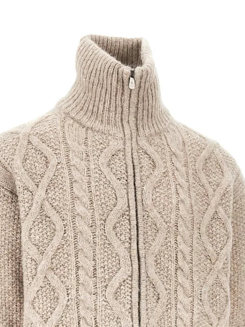 Piacenza Cashmere cable-knit zip-up cardigan