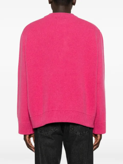 LC23 logo-embroidered ribbed-trim sweater