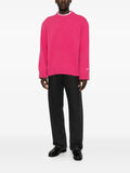 LC23 logo-embroidered ribbed-trim sweater