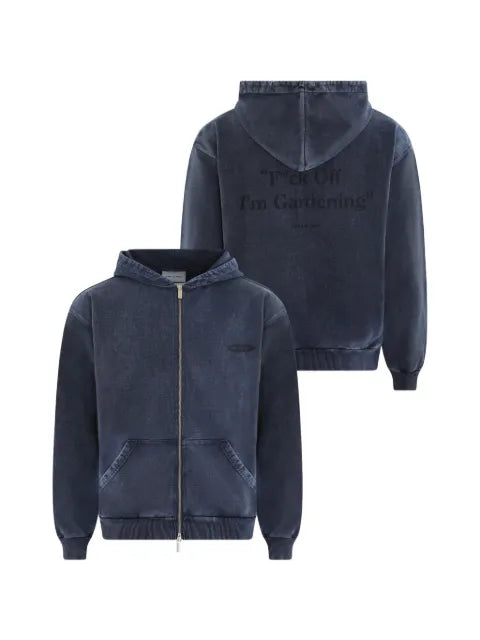 Bram’s Fruit slogan-print zip-up hoodie