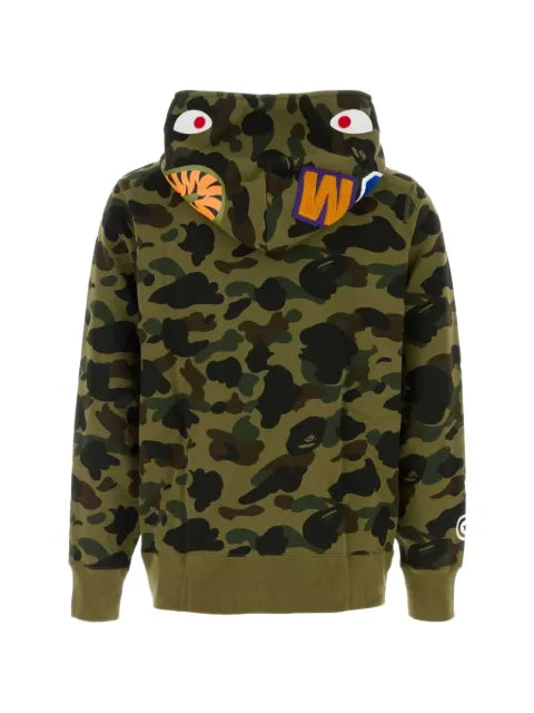 A BATHING APE® camo shark hoodie