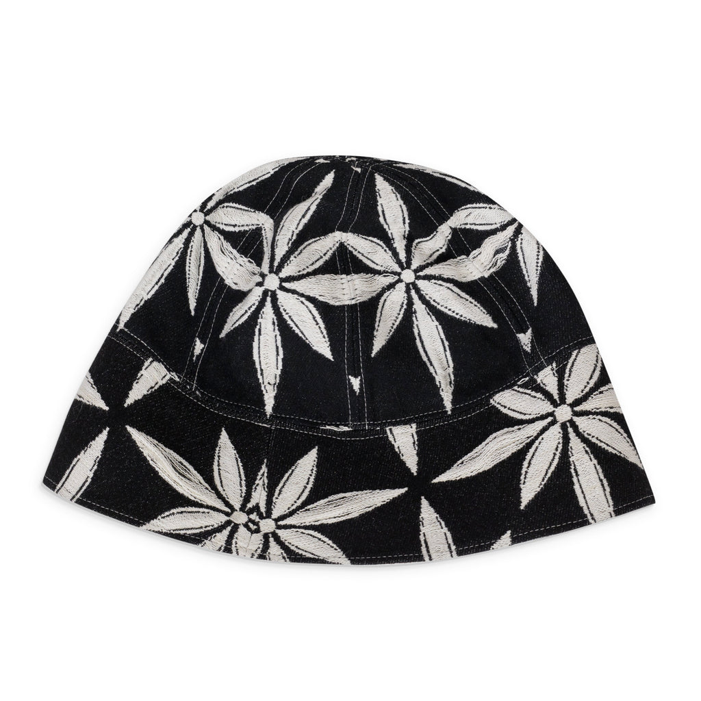 Black Jacquard Bucket Hat