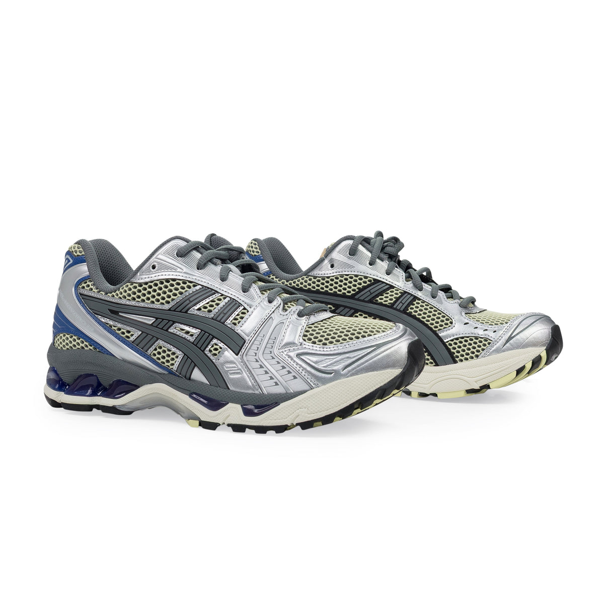 Soft Yellow / Asics Blue Gel-Kayano 14