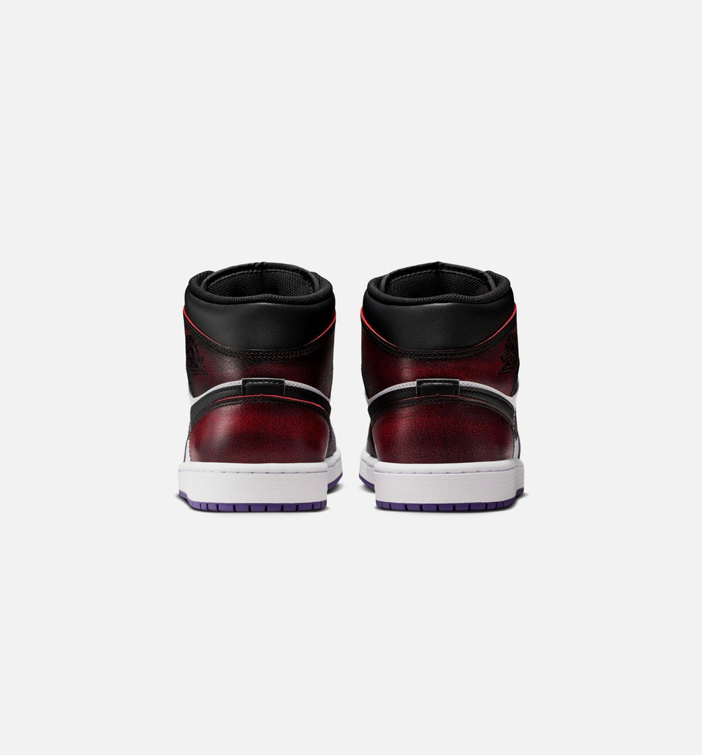 Air Jordan 1 Mid SE Mens Lifestyle Shoe - True Red/White/Court Purple/Black