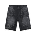 Purple Brand Rhinestone Starburst Denim Shorts