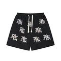MIXED EMOTION Multicolor Rhinestone Graphic Shorts