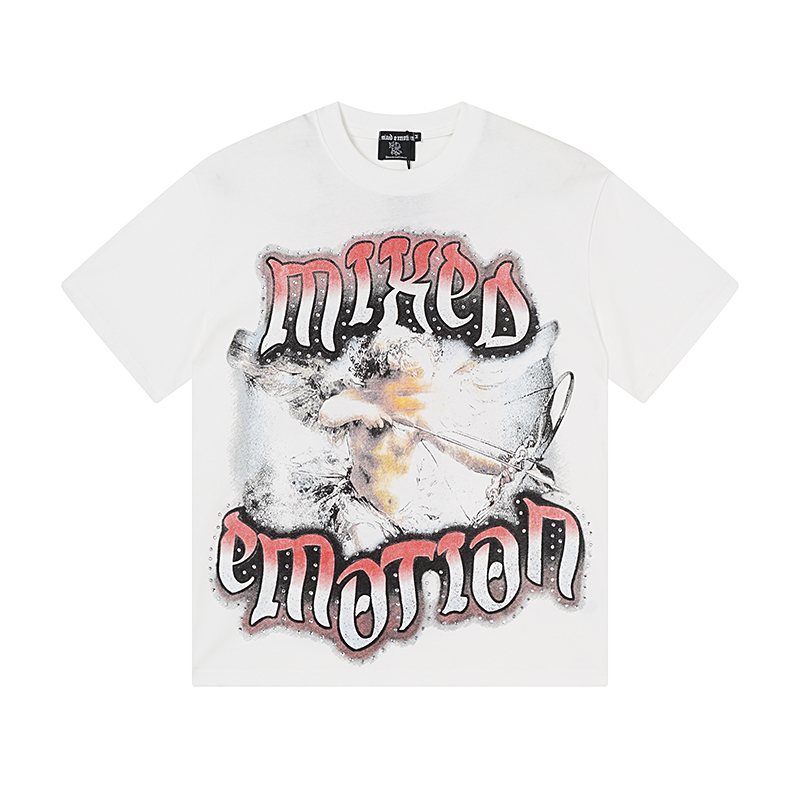 MIXED EMOTION Angel Graphic Short-Sleeve T-Shirt