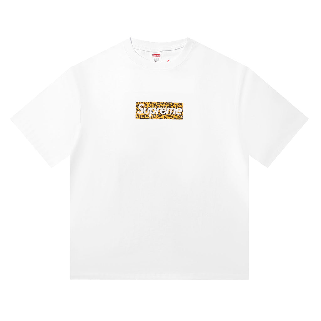 Supreme Leopard Graphic Short-Sleeve T-Shirt