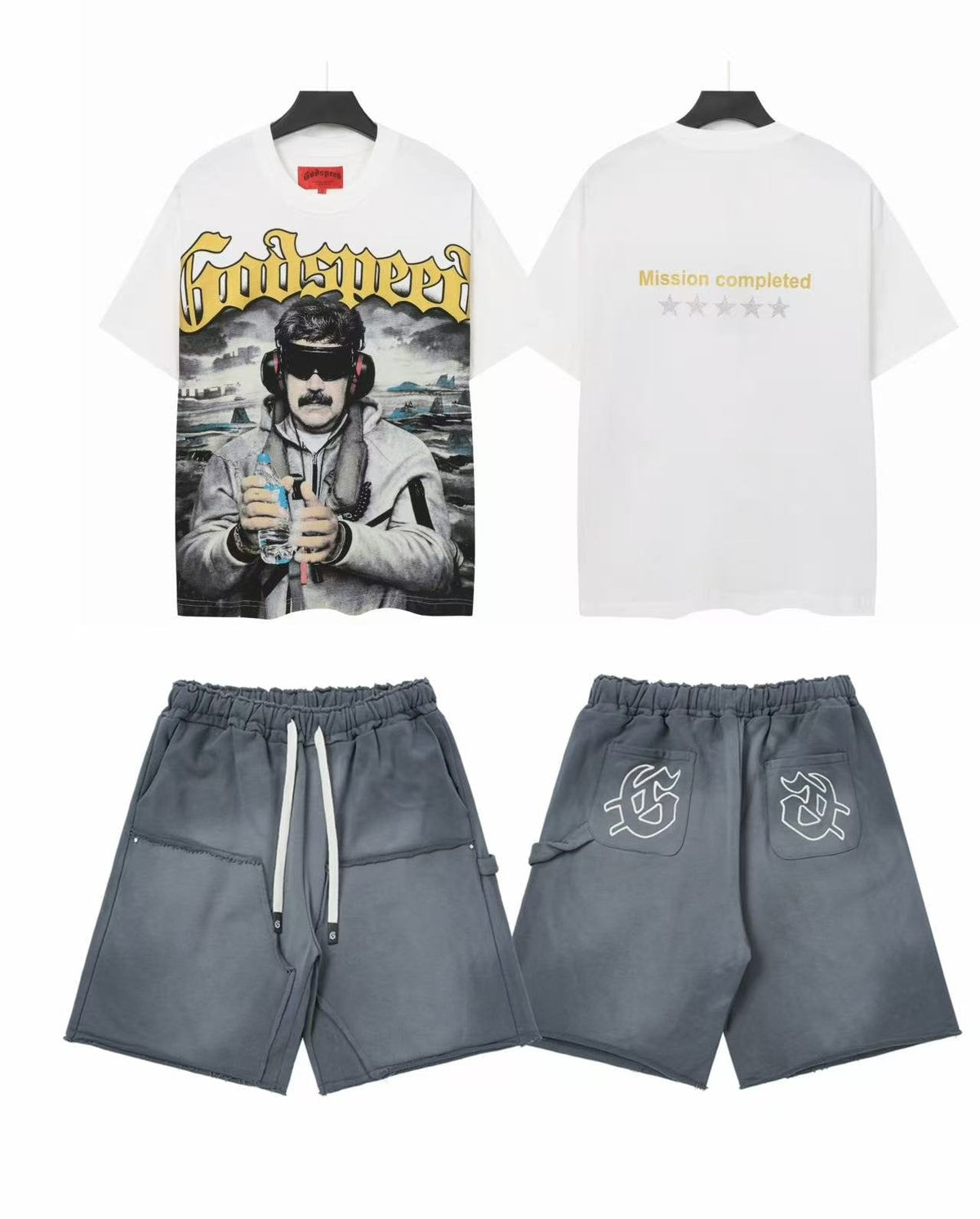 Godspeed Mission Completed Portrait Short-Sleeve Set
