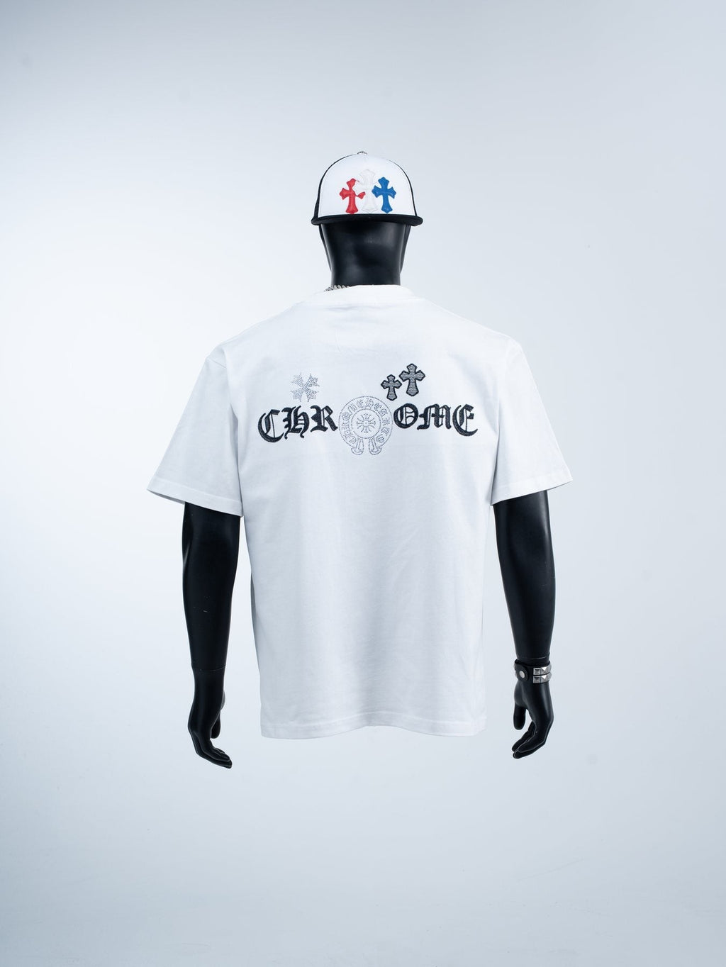 Chrome Hearts Rhinestone Slogan Graphic T-Shirt