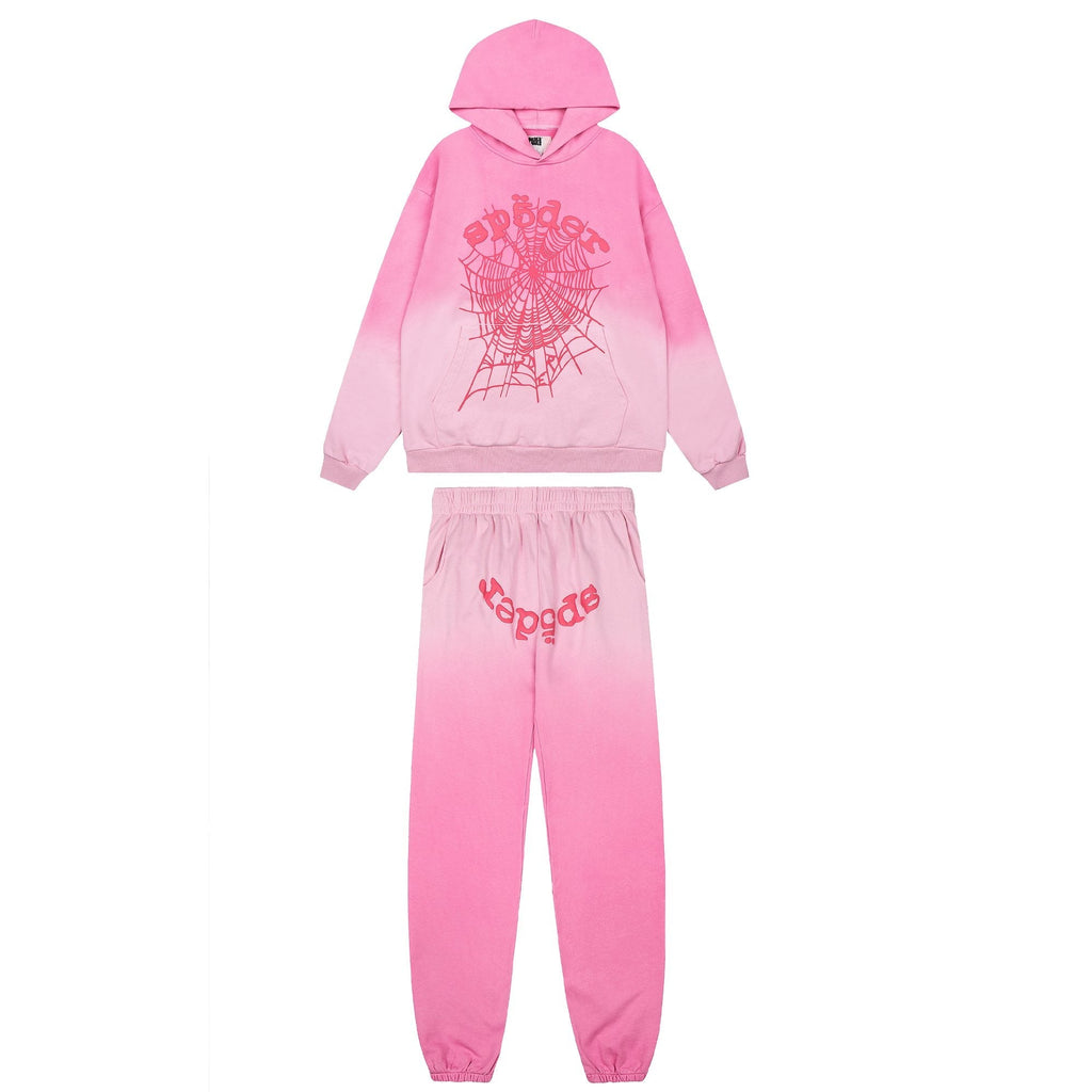 Sp5der Gradient Spider-Web Hoodie & Sweatpants Set