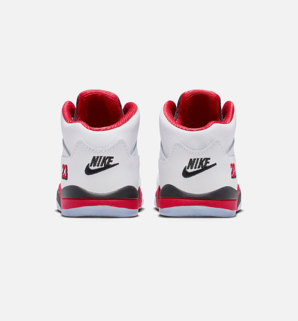 Air Jordan 5 Retro 'Fire Red' - Infant/Toddler Lifestyle Sneaker (Fire Red/White)