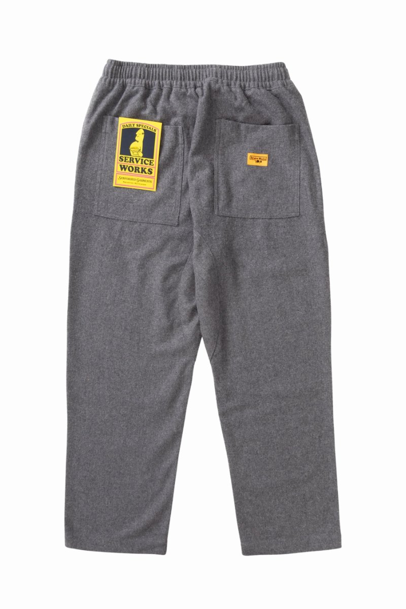 SERVICE WORKS FLANNEL CHEF PANTS Charcoal
