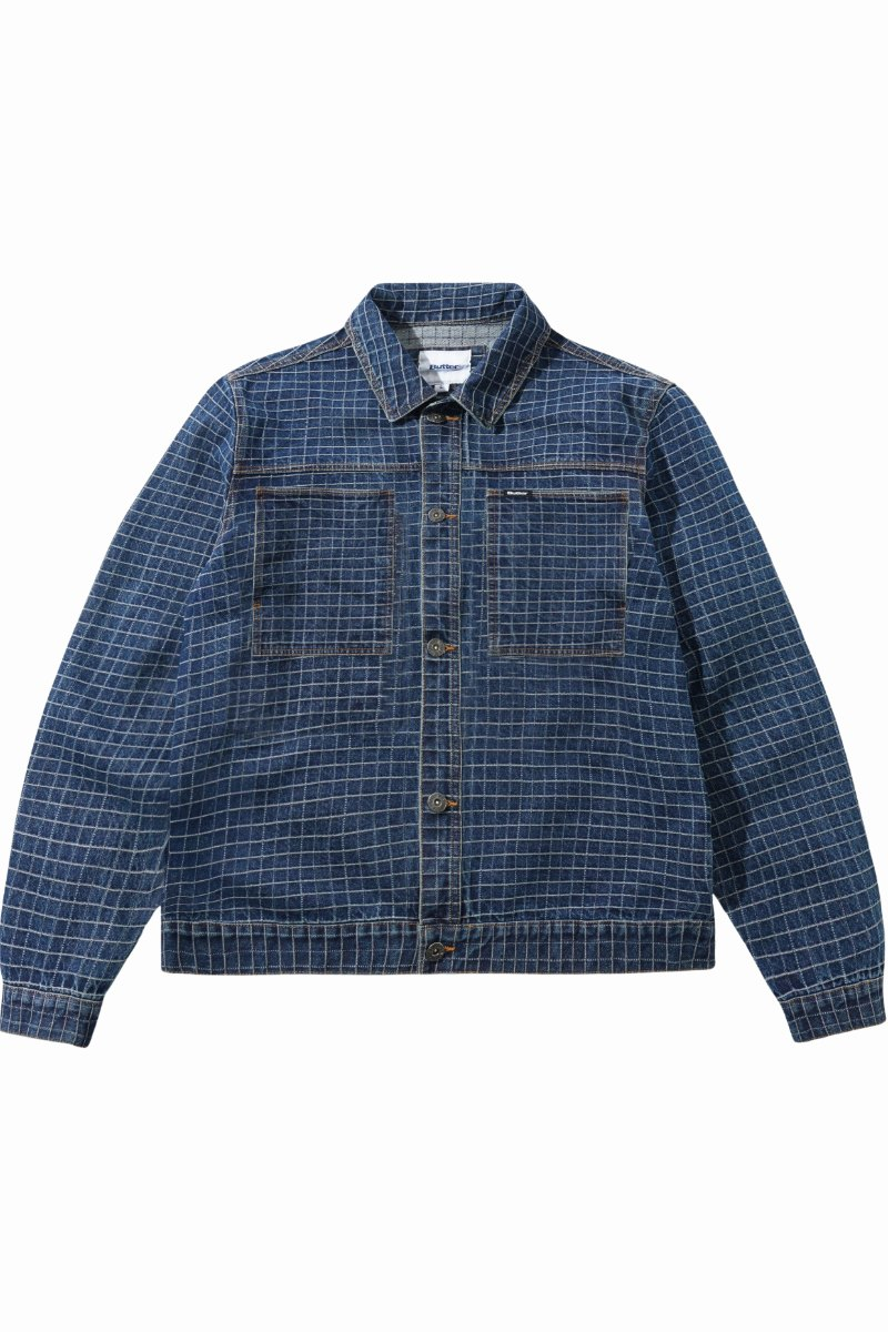 BUTTER GRID DENIM JACKET Indigo