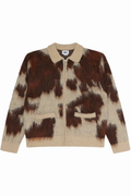 OBEY COW PATTERN ZIP SWEATER Cow